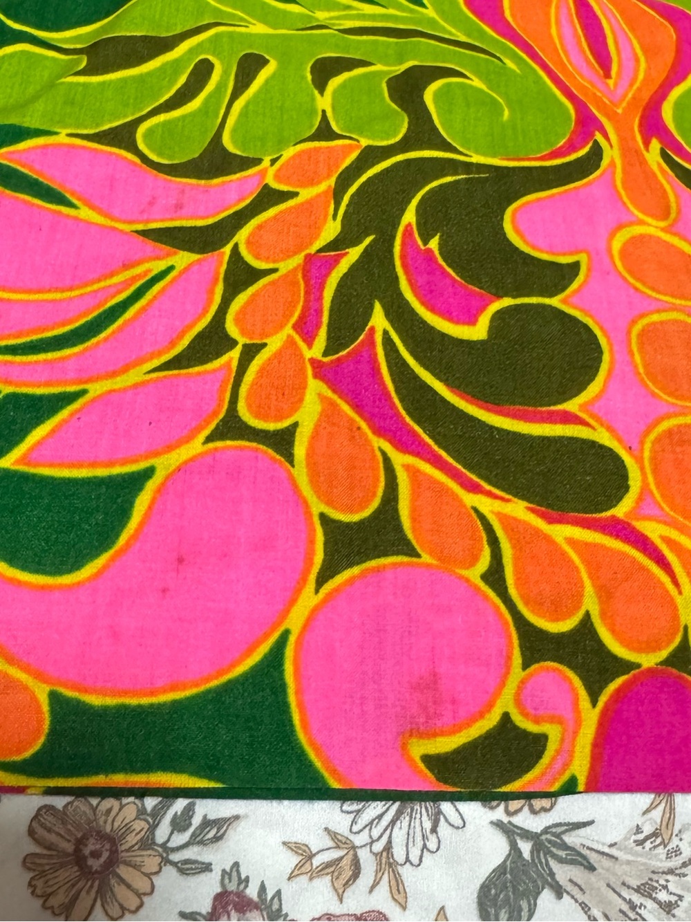 Ja-Na of Hawaii Vintage 70s Botanical Green Print Kimono Style Dress - Picture 15 of 15